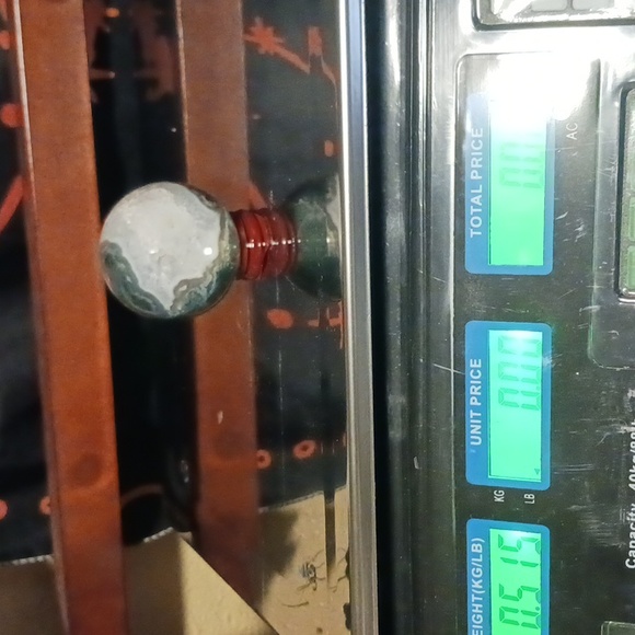 Moss Agate Sphere - Picture 11 of 12